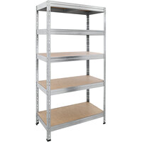 AR Shelving 18" x 35" x 71" Heavy-Duty 5-Shelf Galvanized Boltless Rivet Fiberboard Shelving Unit