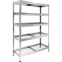 AR Shelving 18" x 47" x 71" NSF 5-Shelf Galvanized Boltless Rivet Wire Shelving Unit