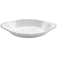 GET Urban Mill 8 1/2" x 4 1/2" Glazed Irregular Oval Melamine Side Dish - 24/Case