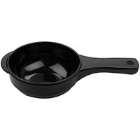 GET 6 oz. Black Elegance Melamine Bowl with Handle - 24/Case