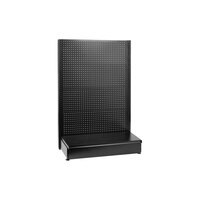 48" x 18" x 84" Black Single-Sided Pegboard Starter Gondola Merchandiser