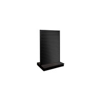36" x 36" x 60" Black Double-Sided Slatwall Add-On Gondola Merchandiser