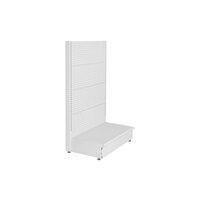 48" x 18" x 84" White Single-Sided Pegboard Starter Gondola Merchandiser