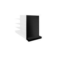 36" x 16" x 60" Black Single-Sided Slatwall End Cap Gondola Merchandiser