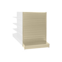 36" x 16" x 60" Beige Single-Sided Slatwall End Cap Gondola Merchandiser