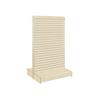 48" x 36" x 54" Beige Double-Sided Slatwall Starter Gondola Merchandiser