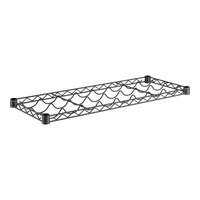 Regency 14" x 36" 8-Bottle Black Epoxy Wire Wine Shelf