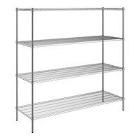 Steelton 24" x 72" NSF Chrome 4-Shelf Kit with 72" Posts
