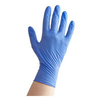 Noble 4 Mil Blue Biodegradable Powder-Free Nitrile Gloves - 100/Box