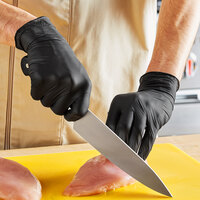Noble Black Biodegradable Powder-Free 4 Mil Thick Nitrile Gloves - Medium - 1,000/Case