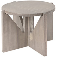 Cal-Mil Aspen 10" x 8" Round Gray Pine Display Riser