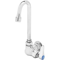 T&S B-0310-119X-WSM Wall Mount Single Temperature Faucet with 2 7/8" Gooseneck Spout and 1.5 GPM Aerator - 6/Pack