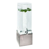 Cal-Mil Aspen 8 1/2" x 8 1/2" x 26 3/4" 3 Gallon Square Gray Pine Infusion Beverage Dispenser 1527-3INF-110