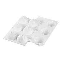 Silikomart Curve Montblanc 6 Compartment White Silicone Baking Mold - 2 15/16" x 1 5/8" Cavities CURVE MONTBLANC 105