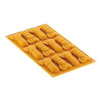 Silikomart Scampo 12 Compartment Lobster Tail Silicone Baking Mold - 1 5/8" x 9/16" x 3 3/16" Cavities SCAMPO