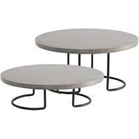 Cal-Mil Aspen 12" x 3" Round Black / Gray Pine Display Riser