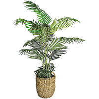 LCG Sales 5' Artificial Areca Palm Tree in Basket with Handles