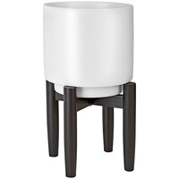 LCG Sales 10" White Ceramic Plant Stand