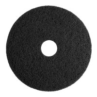 Lavex Basics 17" Black Stripping Floor Machine Pad - 5/Case