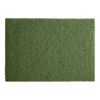 Lavex Basics 14" x 20" Green Scrubbing Floor Machine Pad - 5/Case