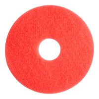 Lavex Basics 13" Red Buffing Floor Machine Pad - 5/Case