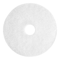 Lavex Basics 17" White Polishing Floor Machine Pad - 5/Case