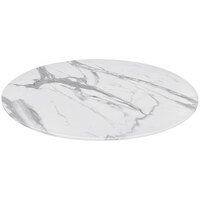 Holland Bar Stool EuroSlim 36" Round White Faux Marble Indoor / Outdoor Table Top