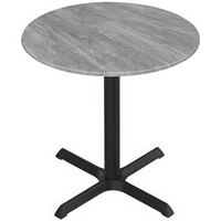 Holland Bar Stool EuroSlim 36" Round Greystone Indoor / Outdoor Table with Cross Base