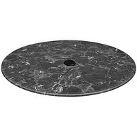 Holland Bar Stool EuroSlim 36" Round Black Faux Marble Indoor / Outdoor Table Top with Umbrella Hole