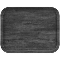 Cambro Decor Series 12" x 16" Charcoal Gray Non-Skid Fiberglass EpicTread Camtray 1216DCET815 - 12/Pack