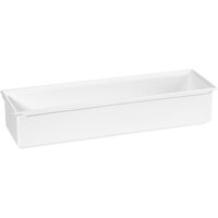 GET Bugambilia Fit Perfect 1/2 Size Long 2" Deep Mod White Aluminum Food Pan CIH1/2L-WW