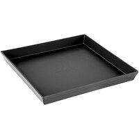 LloydPans 14" x 14" x 1" Hard Coat Anodized Aluminum Grandma-Style Pizza Pan with Pre Seasoned Tuff-Kote® Finish H76F-14X14X1-PSTK