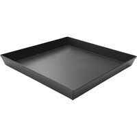 LloydPans 14" x 14" x 1 1/2" Hard Coat Anodized Aluminum Sicilian-Style Pizza Pan with Pre Seasoned Tuff-Kote® Finish H76F-14X14X1.5-PSTK