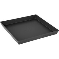 LloydPans 10" x 10" x 1" Hard Coat Anodized Aluminum Grandma-Style Pizza Pan with Pre Seasoned Tuff-Kote® Finish H76F-10X10X1-PSTK