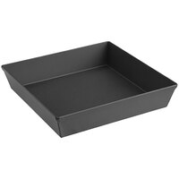 LloydPans 8" x 8" x 2" Hard Coat Anodized Aluminum Sicilian-Style Pizza Pan with Pre Seasoned Tuff-Kote® Finish H76F-08X08X2-PSTK