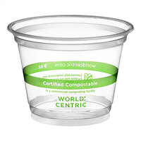 World Centric 9 oz. Squat PLA Plastic Compostable Cold Cup - 1,000/Case