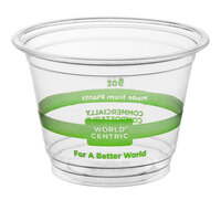 World Centric 9 oz. Squat PLA Plastic Compostable Cold Cup - 1,000/Case
