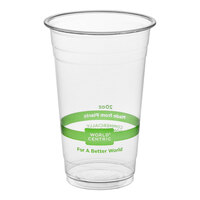 World Centric 20 oz. PLA Plastic Compostable Cold Cup - 1,000/Case