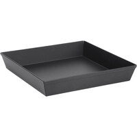 LloydPans 10" x 10" x 1 1/2" Hard Coat Anodized Aluminum Sicilian-Style Pizza Pan with Pre Seasoned Tuff-Kote® Finish H76F-10X10X1.5-PSTK