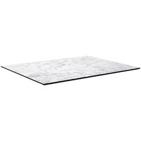 BFM Seating Tribeca 32" x 48" Rectangular Carrera Composite Laminate Outdoor Table Top with Knife Edge for BFM Table Bases