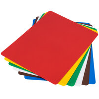 Tablecraft FCB1520A 20" x 15" Assorted Color Flexible Cutting Board - 6/Set