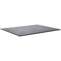 BFM Seating Tribeca 32" x 48" Rectangular Pietro Composite Laminate Outdoor Table Top with Knife Edge for BFM Table Bases