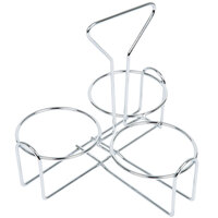 Thunder Group 3-Hole Wire Condiment Jar Holder