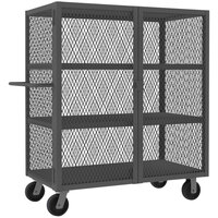 Durham Mfg 24" x 48" 3-Shelf Steel Mesh Cart HTL-2448-DD-3-6PU-95