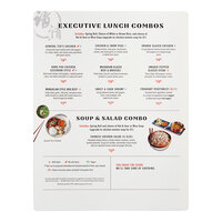 Choice 8 1/2" x 11" Rounded Corner Customizable Waterproof Menu