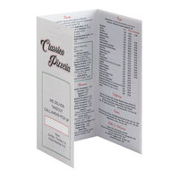 Choice 11" x 17" Squared Corner Customizable Trifold Waterproof Menu