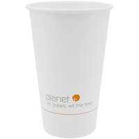 Stalk Market Planet+ 16 oz. PLA-Coated White Compostable Paper Hot Cup - 1000/Case