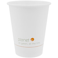 Stalk Market Planet+ 12 oz. PLA-Coated White Compostable Paper Hot Cup - 1000/Case