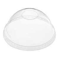 Stalk Market Planet+ PLA-DL 9, 12, 16, 20 & 24 oz. PLA Plastic Compostable Cold Cup Dome Lid - 1,000/Case