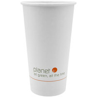 Stalk Market Planet+ 20 oz. PLA-Coated White Compostable Paper Hot Cup - 500/Case